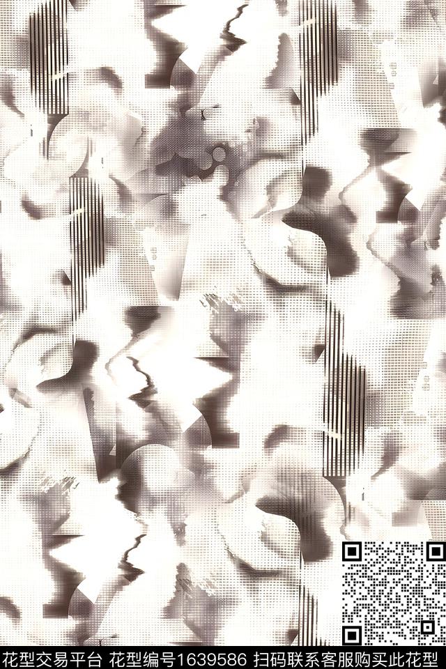 衬衫几何男装数码印花花型下载（图片编号: 1639586） - 瓦栏（Walan）