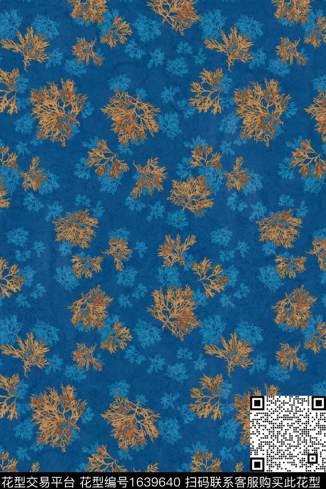 小碎花包金花型中老年数码印花花型下载（图片编号: 1639640） - 瓦栏（Walan）