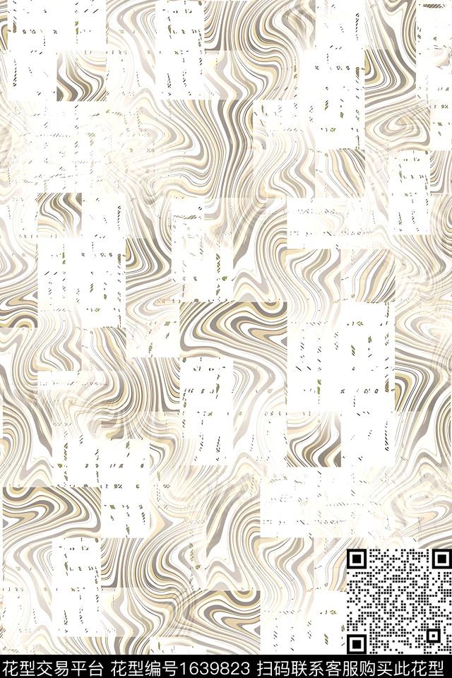 衬衫几何男装数码印花花型下载（图片编号: 1639823） - 瓦栏（Walan）
