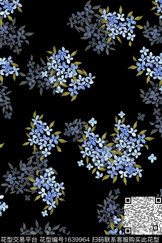 水彩花卉花卉春夏花型数码印花花型下载（图片编号: 1639964） - 瓦栏（Walan）