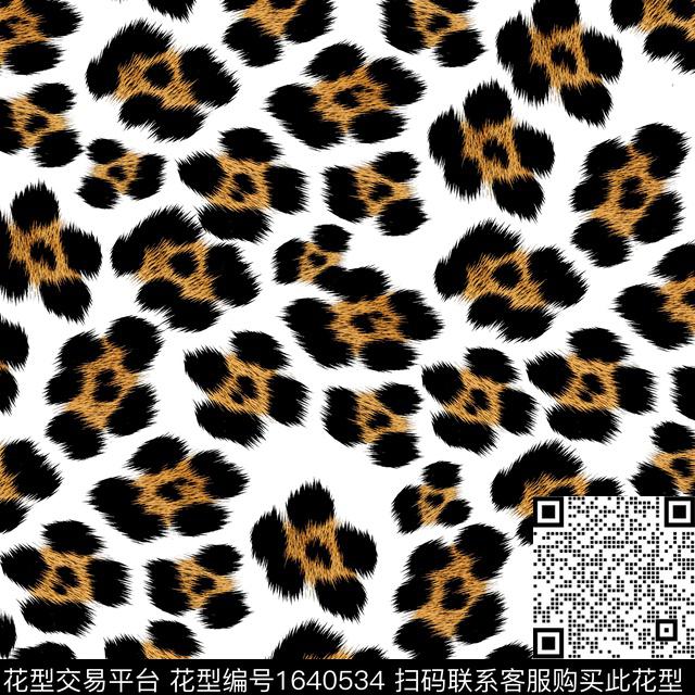 豹纹动物纹野性数码印花花型下载（图片编号: 1640534） - 瓦栏（Walan）