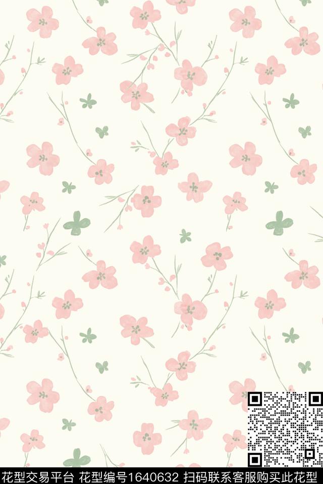 小清新花卉小碎花数码印花花型下载（图片编号: 1640632） - 瓦栏（Walan）