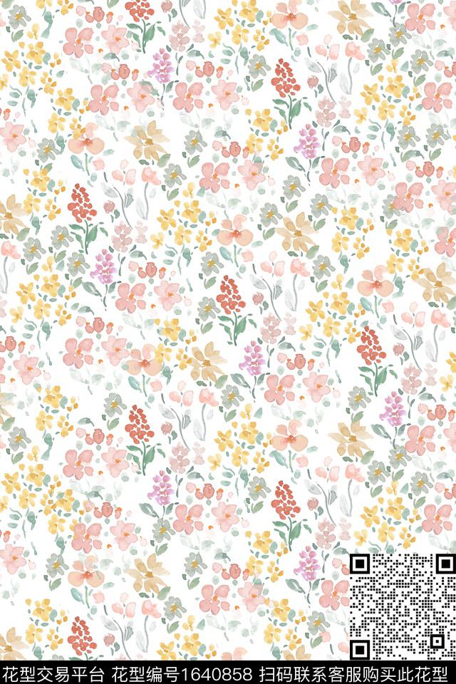 花卉春夏花型小碎花数码印花花型下载（图片编号: 1640858） - 瓦栏（Walan）