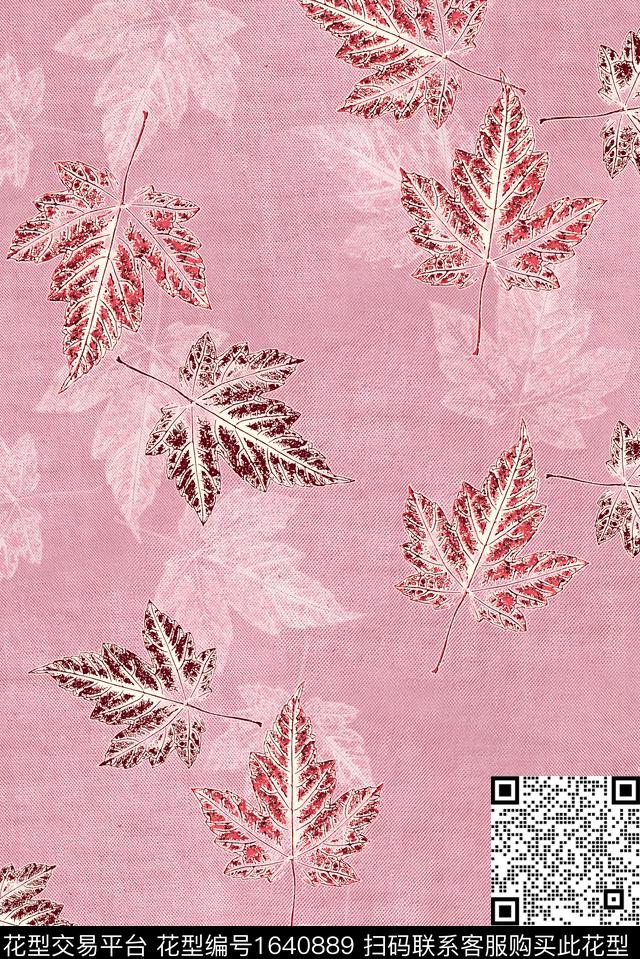 年轻女装满版散花花卉数码印花花型下载（图片编号: 1640889） - 瓦栏（Walan）