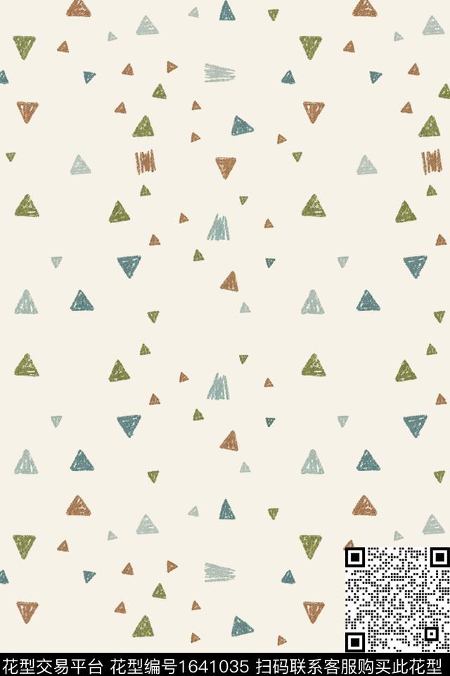几何三角数码印花花型下载（图片编号: 1641035） - 瓦栏（Walan）