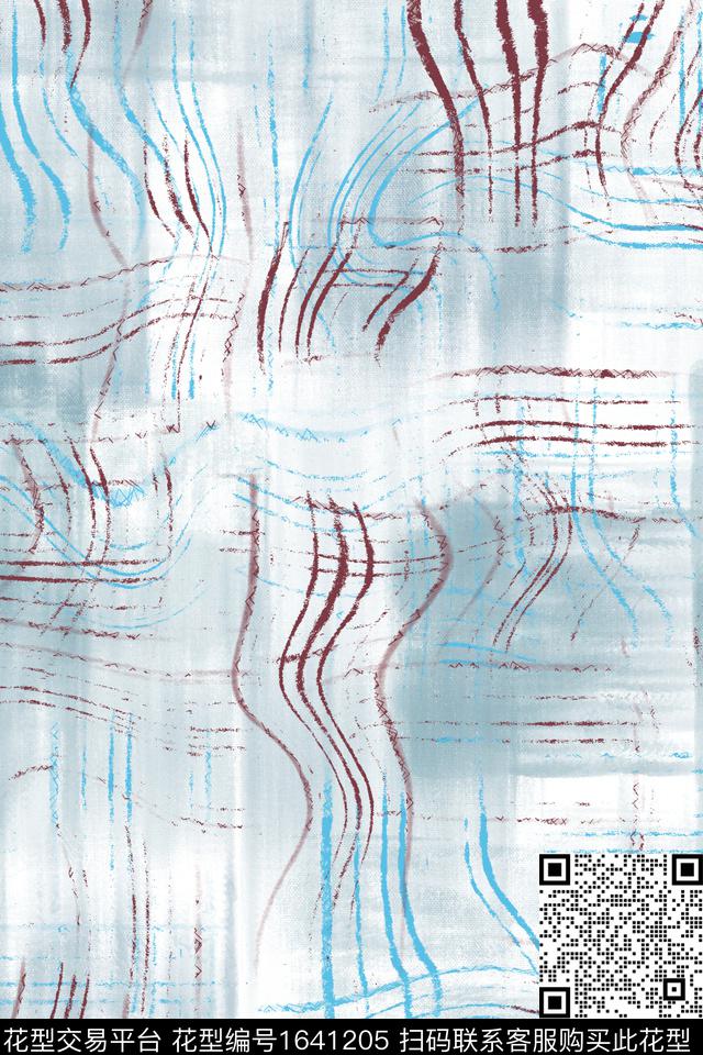 侘寂简约复古数码印花花型下载（图片编号: 1641205） - 瓦栏（Walan）