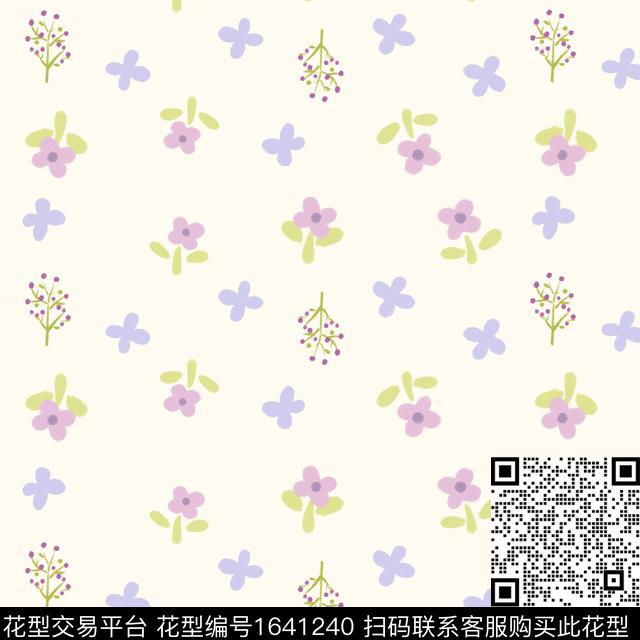 花卉小碎花童装数码印花花型下载（图片编号: 1641240） - 瓦栏（Walan）