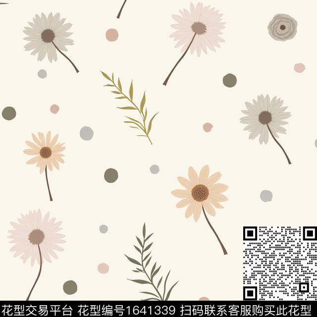 年轻女装花卉春夏花型数码印花花型下载（图片编号: 1641339） - 瓦栏（Walan）