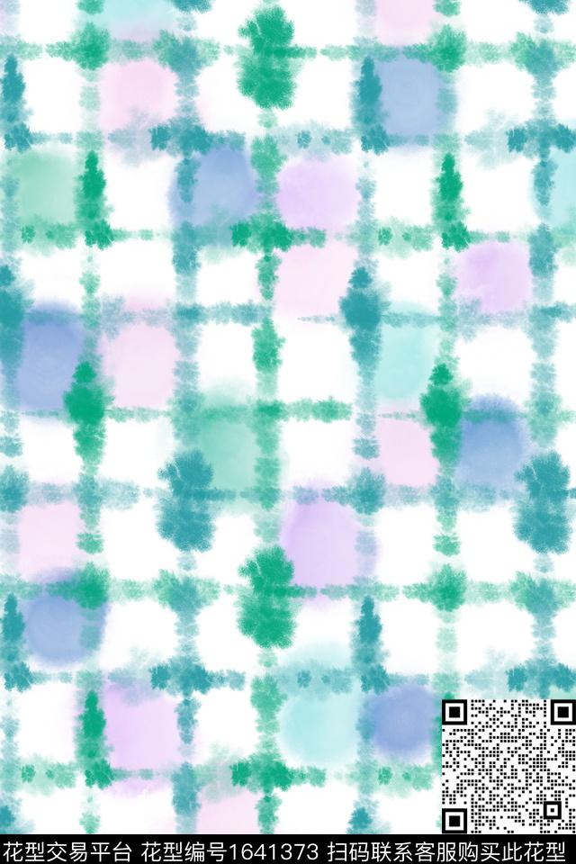 小清新清爽底花卉水彩数码印花花型下载（图片编号: 1641373） - 瓦栏（Walan）