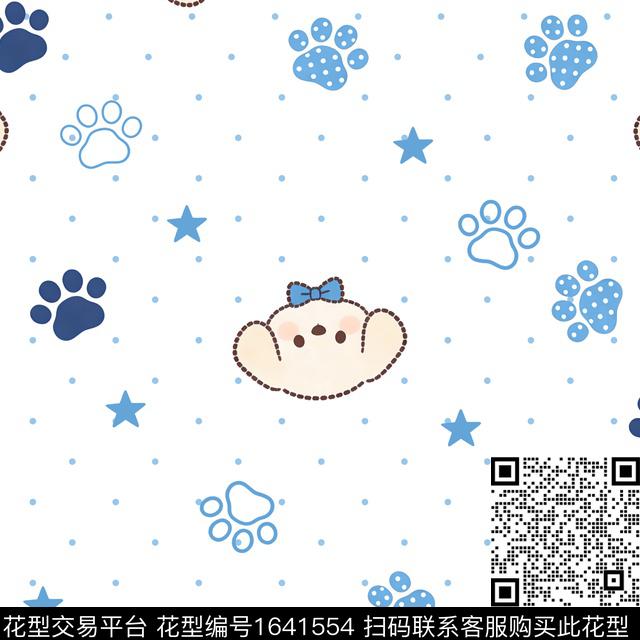 星星狗爪印数码印花花型下载（图片编号: 1641554） - 瓦栏（Walan）