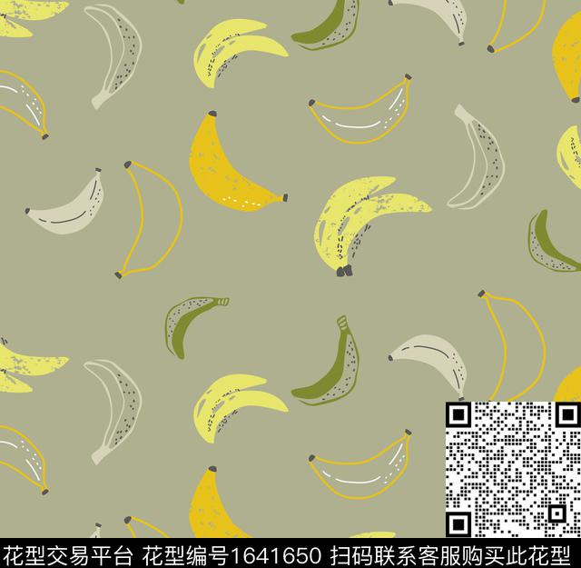 家居服香蕉童装传统印花花型下载（图片编号: 1641650） - 瓦栏（Walan）