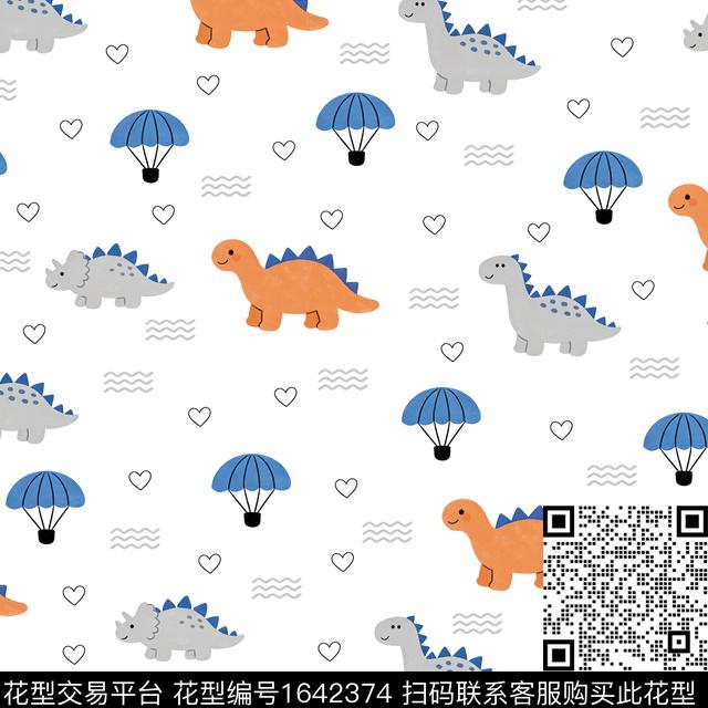 降落伞线条爱心数码印花花型下载（图片编号: 1642374） - 瓦栏（Walan）