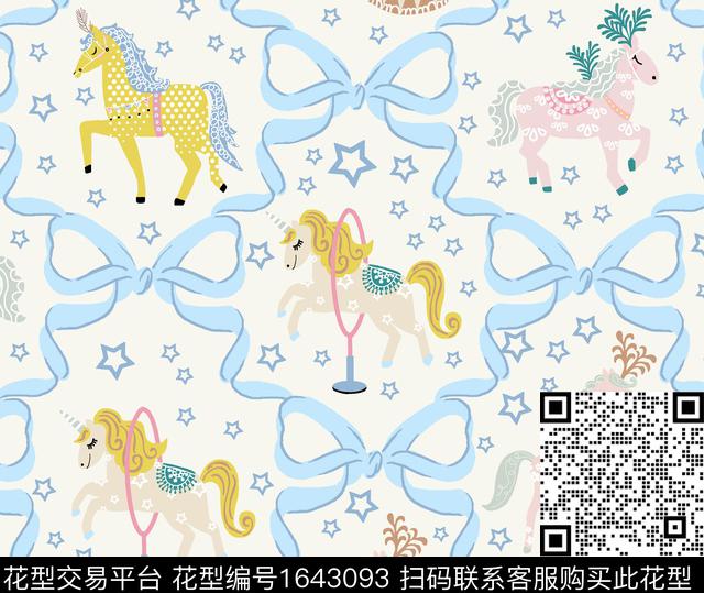 小清新少女蝴蝶结传统印花花型下载（图片编号: 1643093） - 瓦栏（Walan）