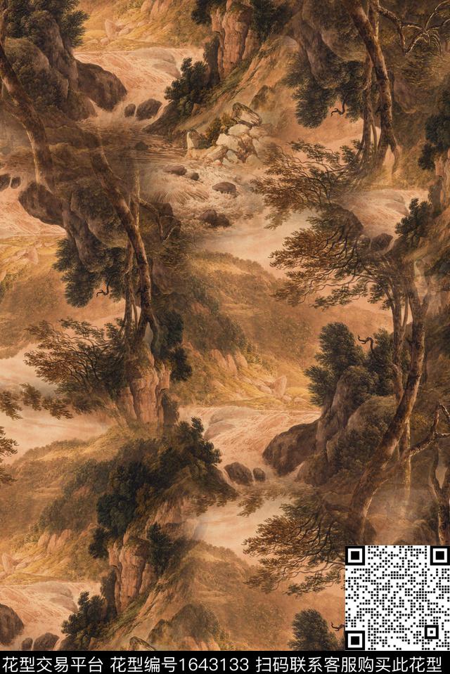 户外肌理男装数码印花花型下载（图片编号: 1643133） - 瓦栏（Walan）