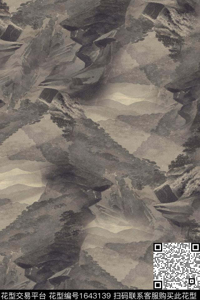户外肌理男装数码印花花型下载（图片编号: 1643139） - 瓦栏（Walan）