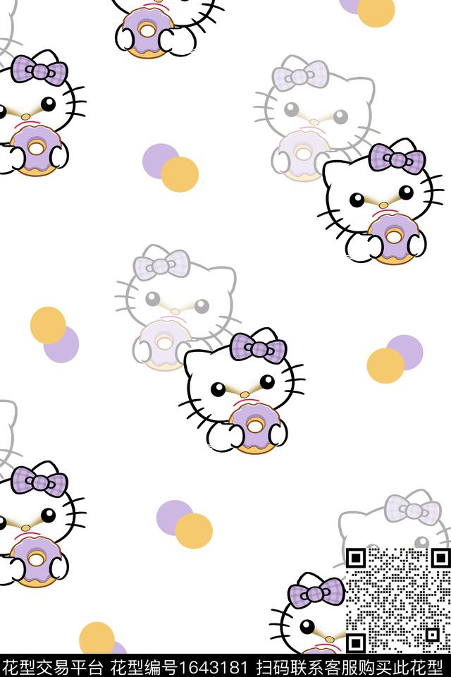 卡通动物满版散花卡通传统印花花型下载（图片编号: 1643181） - 瓦栏（Walan）