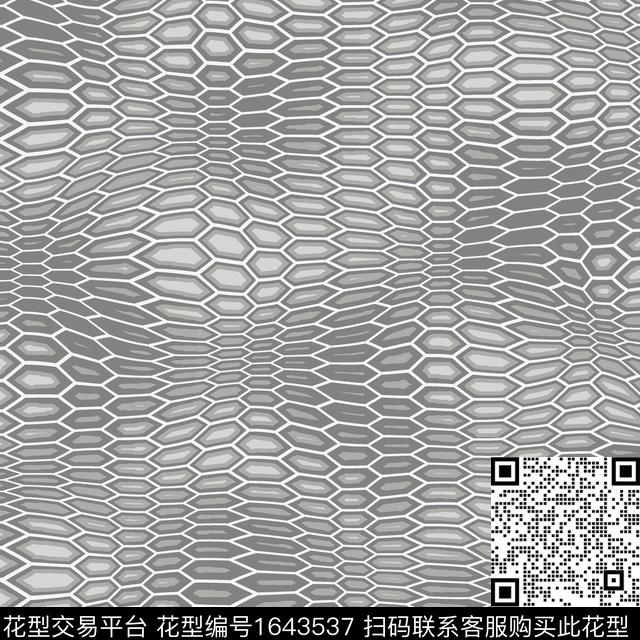 动物纹几何蛇纹传统印花花型下载（图片编号: 1643537） - 瓦栏（Walan）
