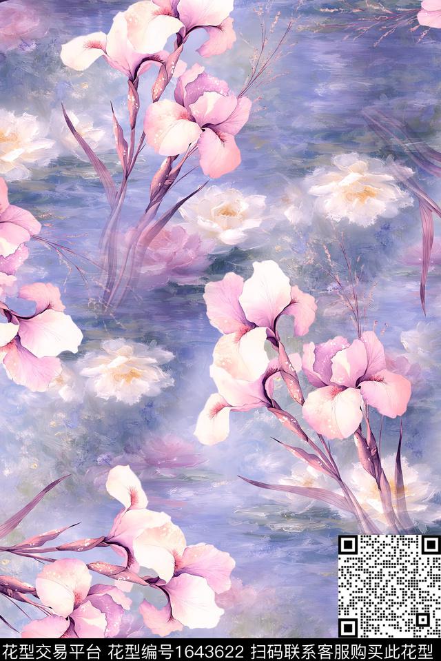年轻女装小清新满版散花数码印花花型下载（图片编号: 1643622） - 瓦栏（Walan）