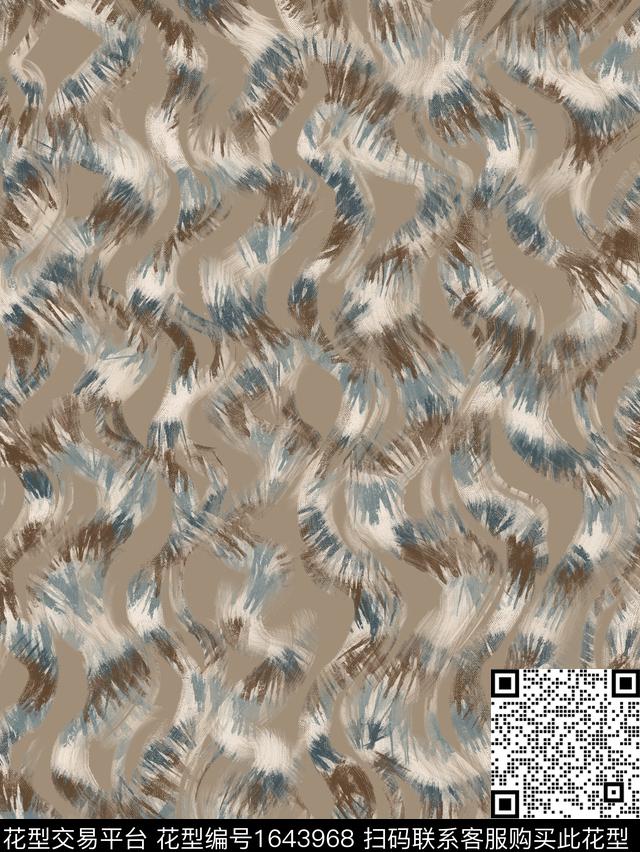 趣味笔触波西米亚数码印花花型下载（图片编号: 1643968） - 瓦栏（Walan）
