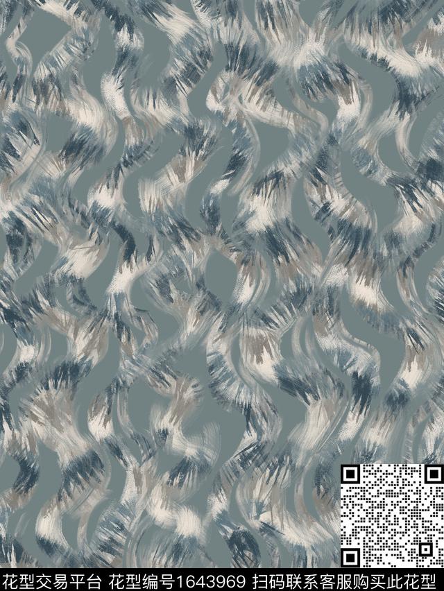 趣味笔触波西米亚数码印花花型下载（图片编号: 1643969） - 瓦栏（Walan）