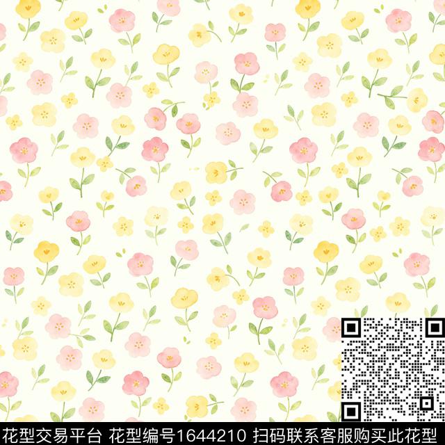 花卉水彩花卉小碎花数码印花花型下载（图片编号: 1644210） - 瓦栏（Walan）