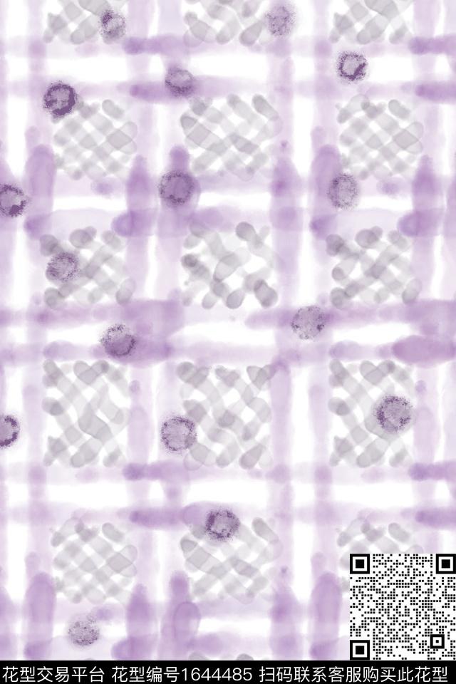小清新肌理水彩数码印花花型下载（图片编号: 1644485） - 瓦栏（Walan）