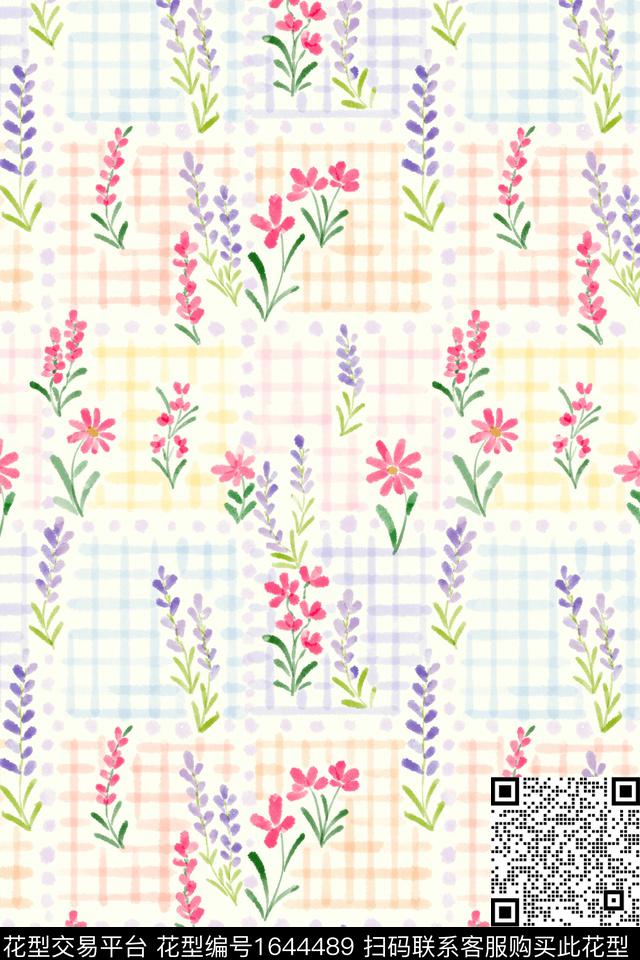小清新花卉小碎花数码印花花型下载（图片编号: 1644489） - 瓦栏（Walan）