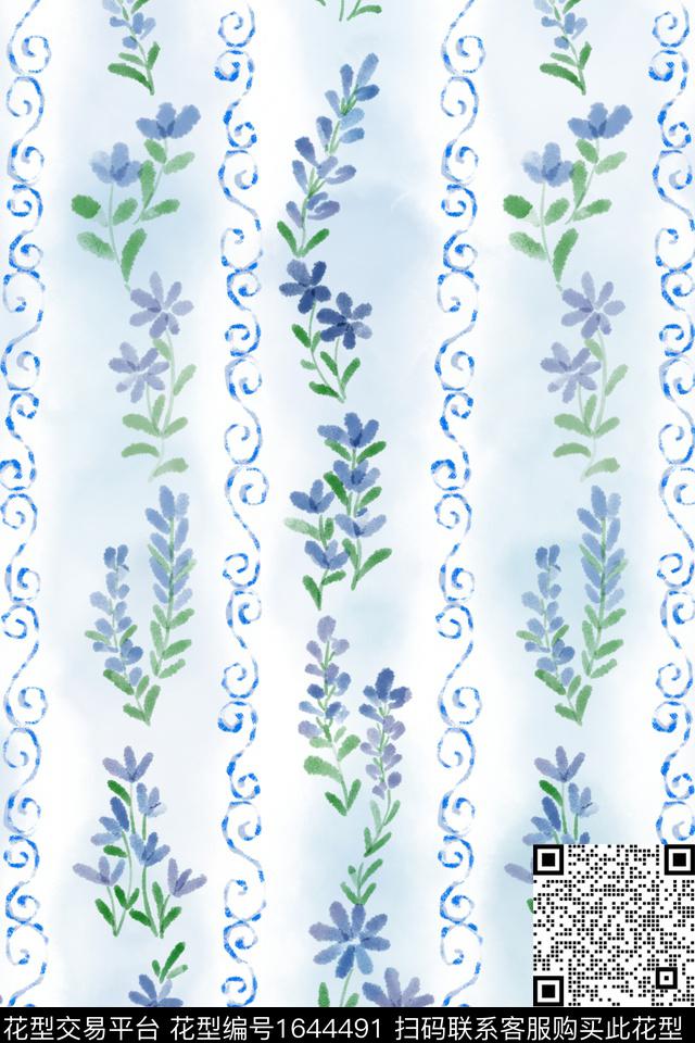 花卉小碎花肌理数码印花花型下载（图片编号: 1644491） - 瓦栏（Walan）