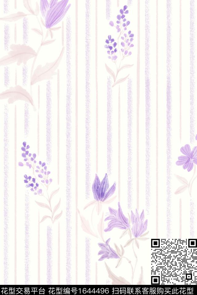 小清新花卉小碎花数码印花花型下载（图片编号: 1644496） - 瓦栏（Walan）