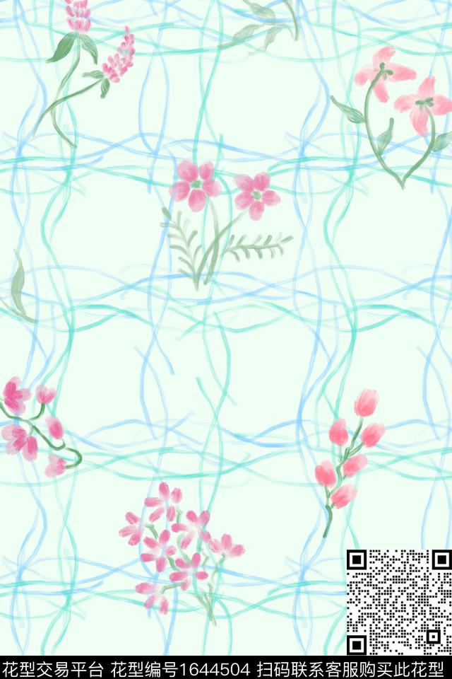 小清新可爱小碎花数码印花花型下载（图片编号: 1644504） - 瓦栏（Walan）