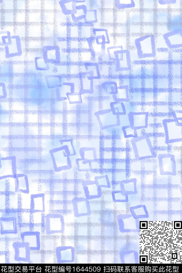 肌理几何抽象数码印花花型下载（图片编号: 1644509） - 瓦栏（Walan）