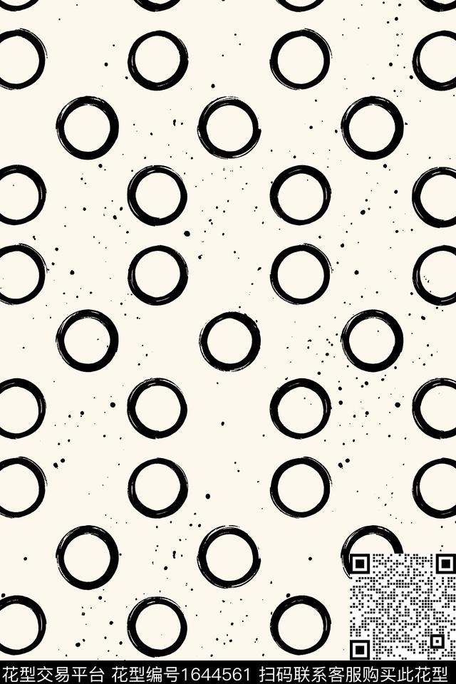 斑点几何圆形数码印花花型下载（图片编号: 1644561） - 瓦栏（Walan）