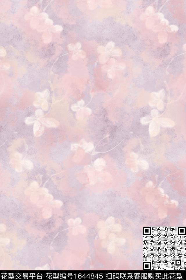 小清新侘寂花卉数码印花花型下载（图片编号: 1644845） - 瓦栏（Walan）
