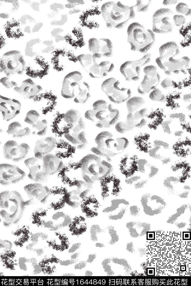 豹纹动物纹肌理数码印花花型下载（图片编号: 1644849） - 瓦栏（Walan）