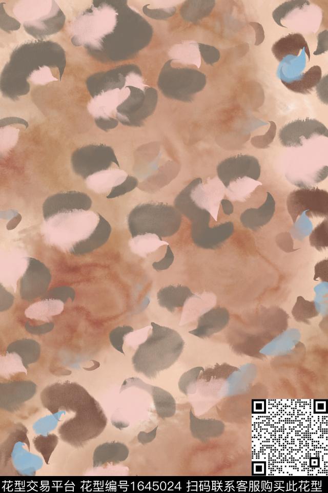 豹纹动物纹肌理数码印花花型下载（图片编号: 1645024） - 瓦栏（Walan）