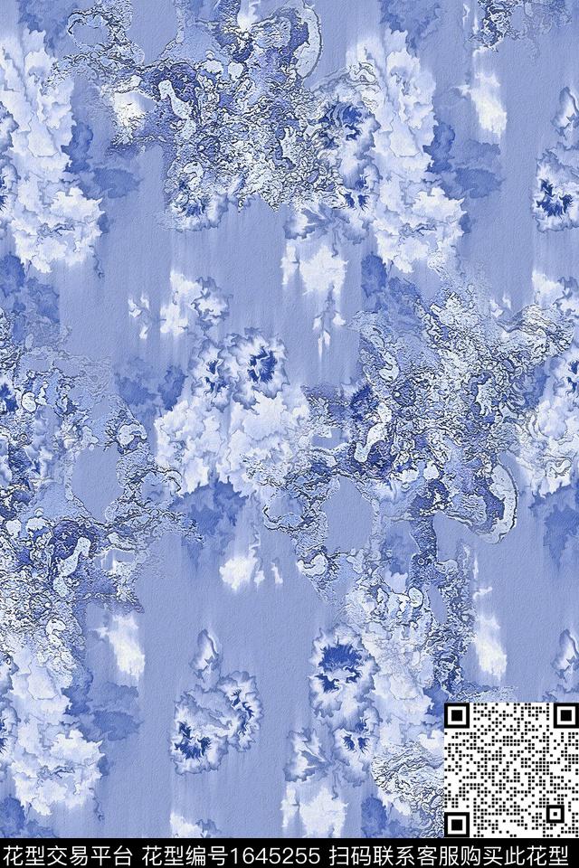 肌理笔触抽象数码印花花型下载（图片编号: 1645255） - 瓦栏（Walan）
