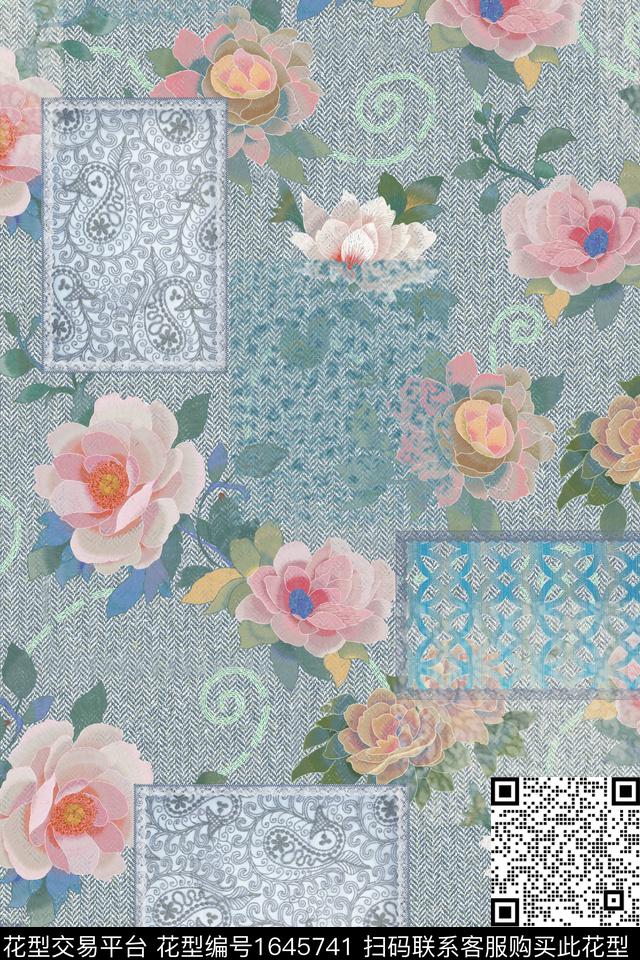 印花花型下载（图片编号: 1645741） - 瓦栏（Walan）