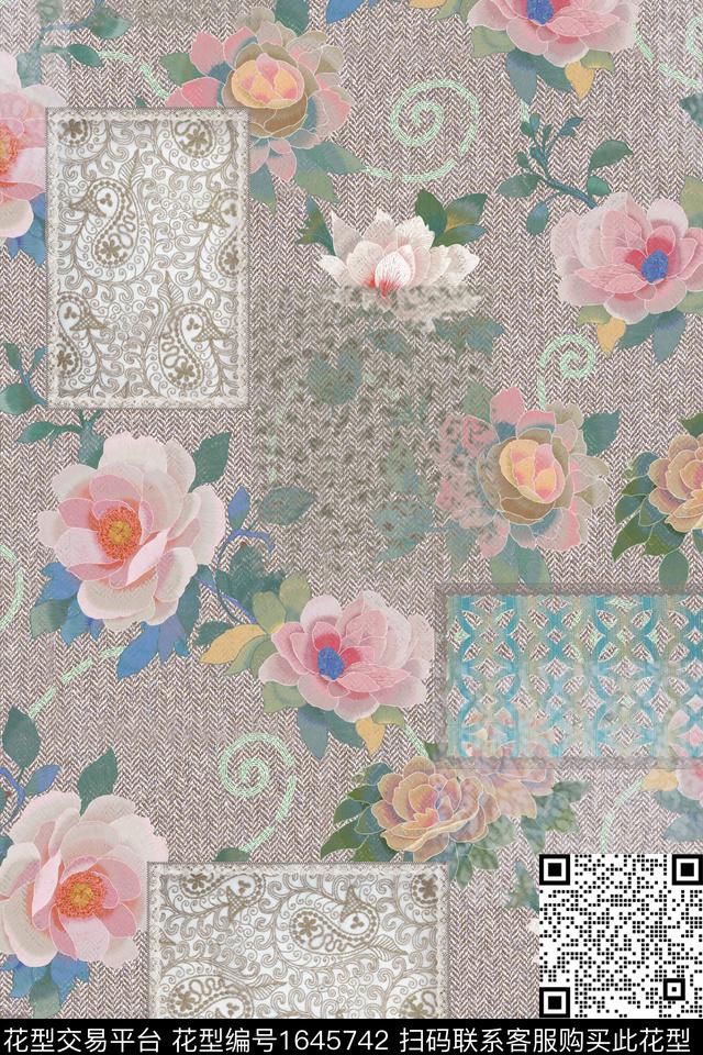 印花花型下载（图片编号: 1645742） - 瓦栏（Walan）