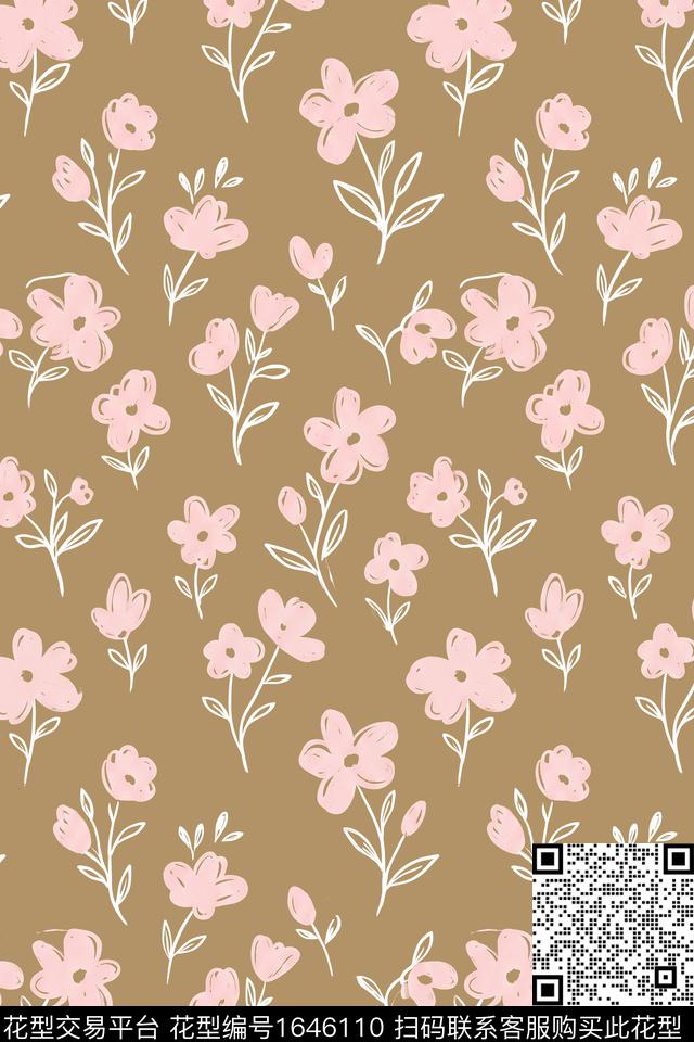 年轻女装花卉小碎花数码印花花型下载（图片编号: 1646110） - 瓦栏（Walan）