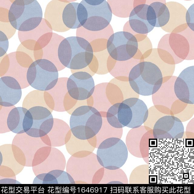透明几何圆形数码印花花型下载（图片编号: 1646917） - 瓦栏（Walan）