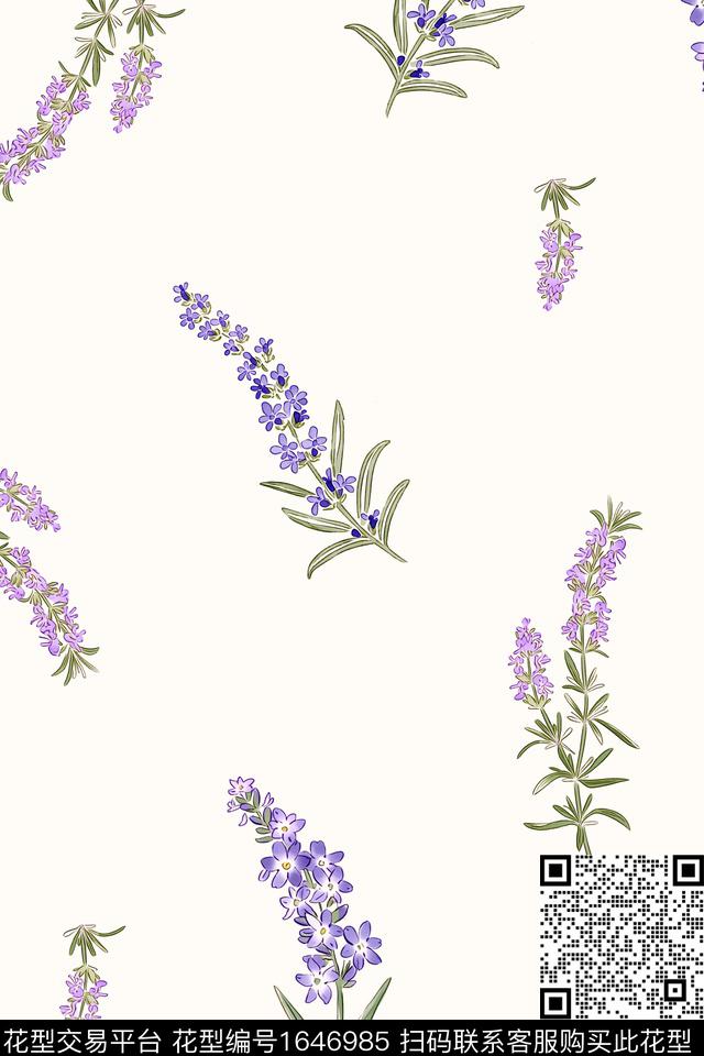 花卉小碎花大牌风数码印花花型下载（图片编号: 1646985） - 瓦栏（Walan）