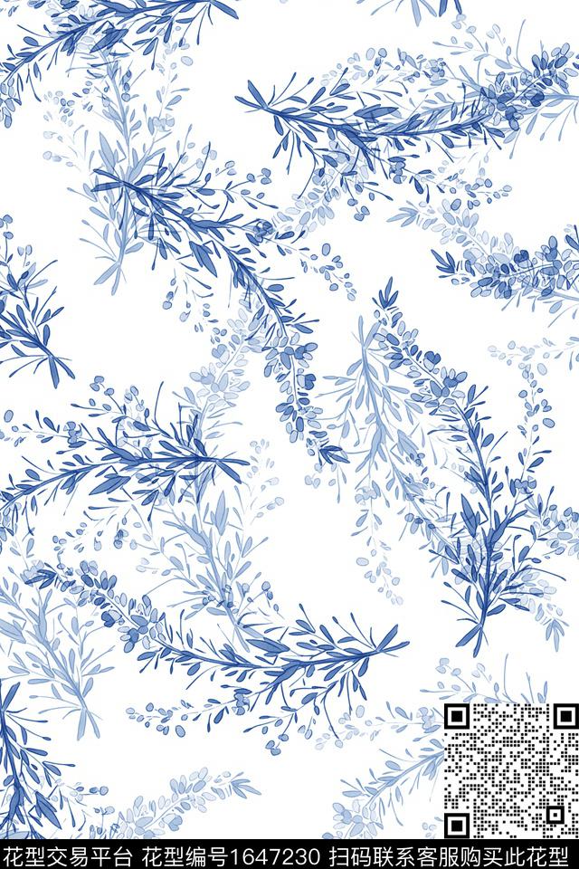 花卉小碎花大牌风数码印花花型下载（图片编号: 1647230） - 瓦栏（Walan）