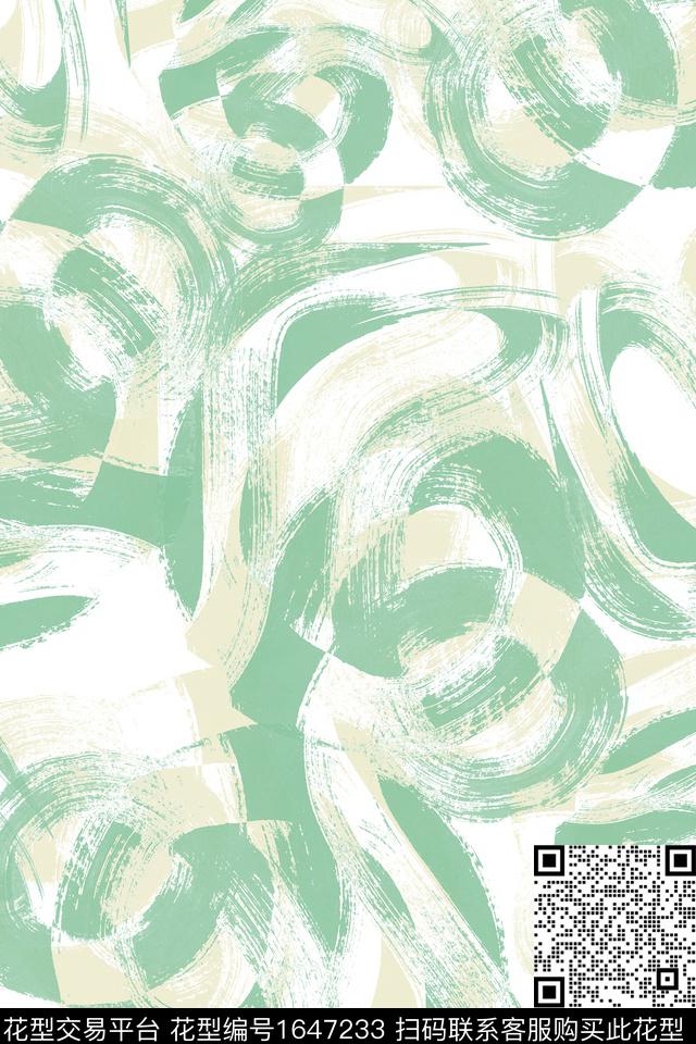大牌风肌理抽象数码印花花型下载（图片编号: 1647233） - 瓦栏（Walan）