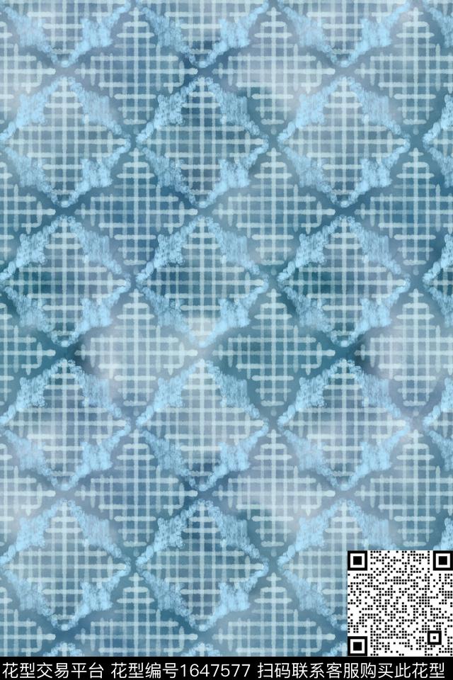 肌理格子几何数码印花花型下载（图片编号: 1647577） - 瓦栏（Walan）
