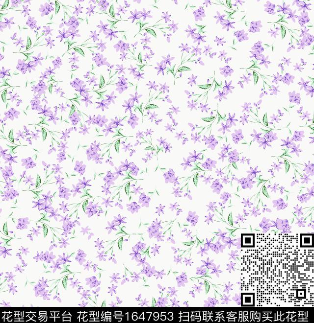 花卉小碎花传统印花花型下载（图片编号: 1647953） - 瓦栏（Walan）