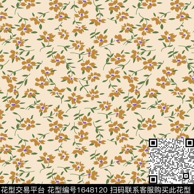 花卉小碎花传统印花花型下载（图片编号: 1648120） - 瓦栏（Walan）