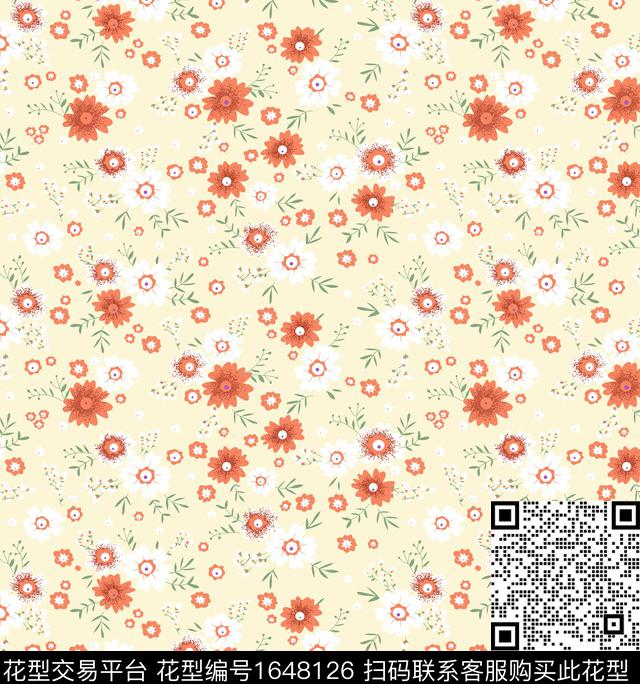 花卉小碎花小清新传统印花花型下载（图片编号: 1648126） - 瓦栏（Walan）