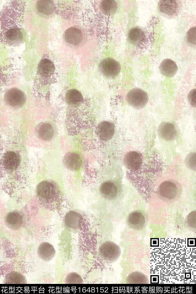 肌理简约波点数码印花花型下载（图片编号: 1648152） - 瓦栏（Walan）