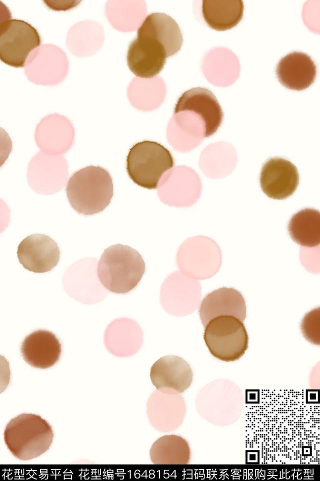 小清新简约水彩数码印花花型下载（图片编号: 1648154） - 瓦栏（Walan）