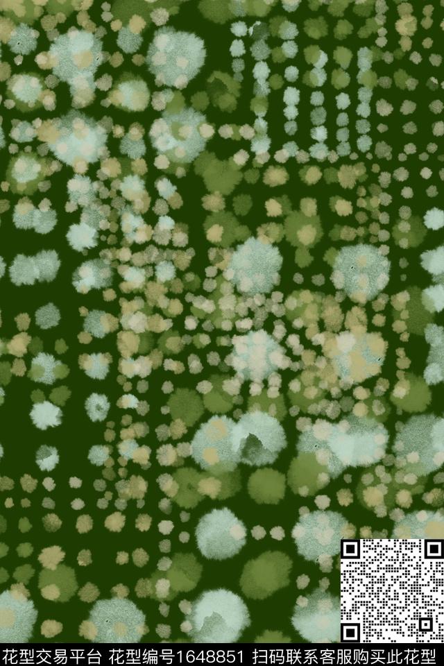 肌理水彩波点数码印花花型下载（图片编号: 1648851） - 瓦栏（Walan）
